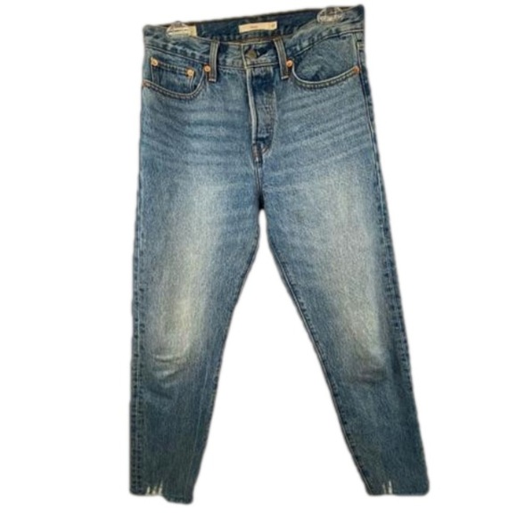 Levi’s Wedgie Straight Leg Ankle Denim Jean 27W 27L Medium Wash Flawless - Picture 3 of 16